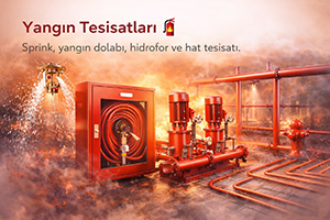 Yangın tesisatı – sprinkler sistemi, yangın dolabı ve hidrofor kurulumu